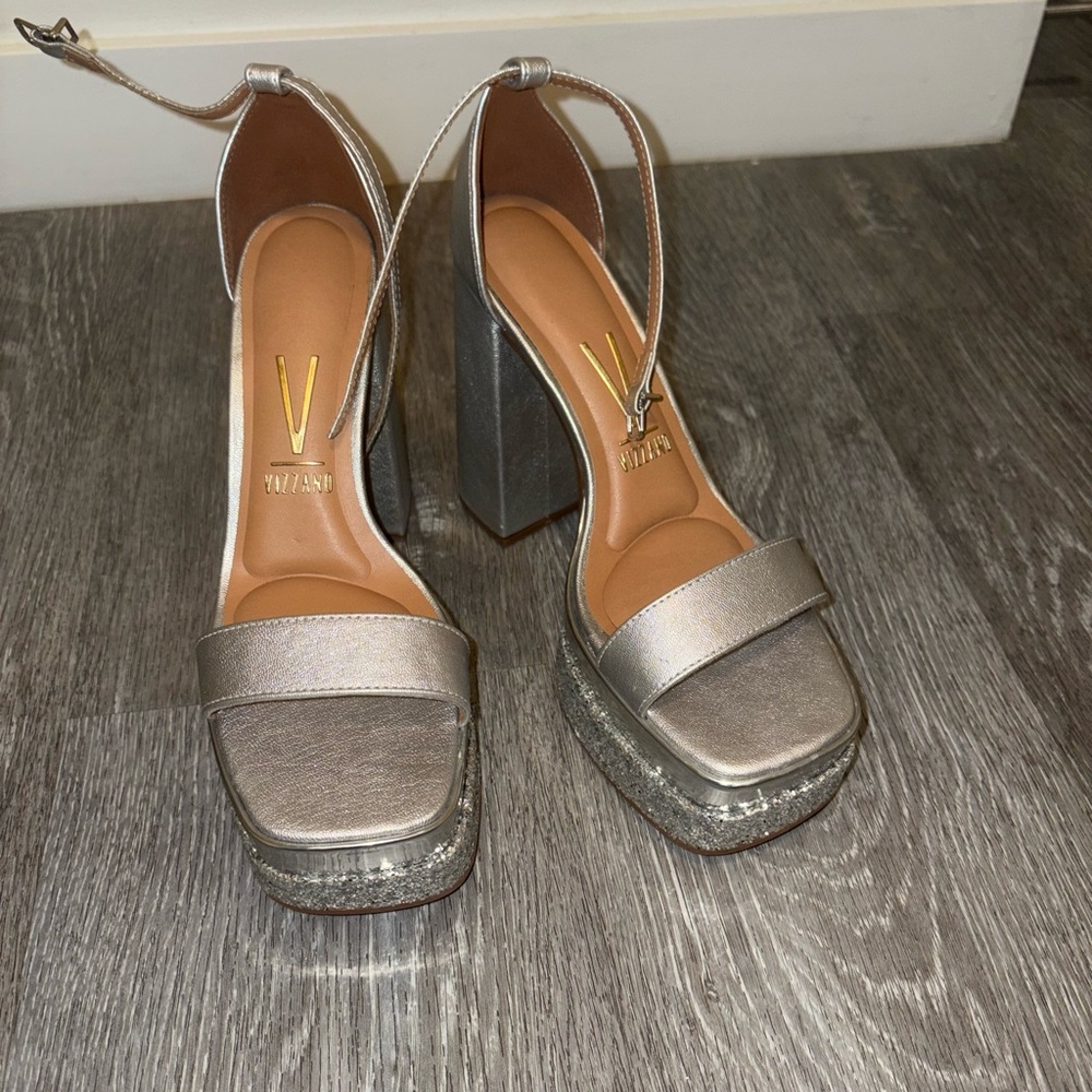 Silver Platform Heels - image 3